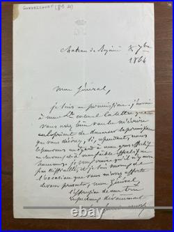 Château de Reyniès General Aristide de Gondrecourt 1856 Rare Autographe