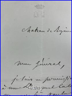 Château de Reyniès General Aristide de Gondrecourt 1856 Rare Autographe