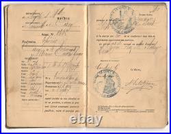 Cirey sur Vezouse (54) Rare livret d'ouvrier (loi de 22 juin 1854) daté de 1894