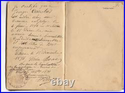 Cirey sur Vezouse (54) Rare livret d'ouvrier (loi de 22 juin 1854) daté de 1894