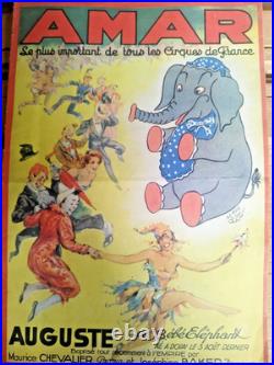 Cirque Joséphine Baker Amar music-hall élèphant chevalier clown Marseille 1937