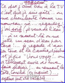 Claude FRANCOIS Manuscrit autographe 3 sketchs télévisés variété français