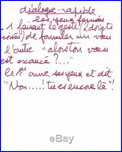 Claude FRANCOIS Manuscrit autographe 3 sketchs télévisés variété français