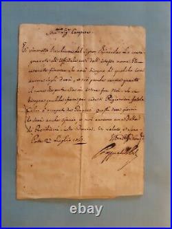 Collection Corse Ancien Document Lettre Signee Autographe Pasquale Paoli