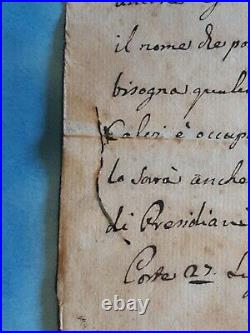 Collection Corse Ancien Document Lettre Signee Autographe Pasquale Paoli