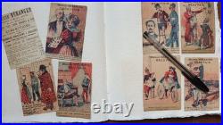 Collection d'env 220 chromo carte jeu découpis devinette publicité anciennes