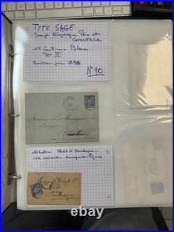 Collection de 246 Lettres Affranchies Type SAGE YT # 90 / A Saisir