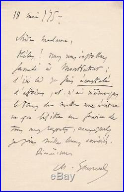 Compositeur Charles Gounod musique lettre autographe Montretout Saint Cloud