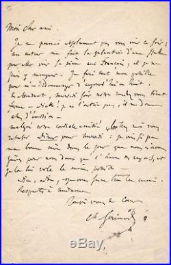 Compositeur Charles Gounod musique lettre autographe signée Marmontel mère