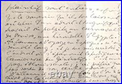 Comtesse de Noailles, lettre autographe signée (19)26, en répone à une enquête