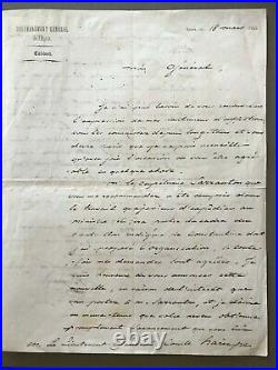 Conquête De L'algérie (1842) / Maréchal Bugeaud / Lettre Autographe / Alger