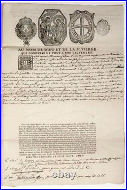 Contrat d'assurance maritime daté 1735 / Marseille /Roux et Cie, Icard, marine