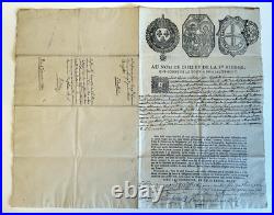 Contrat d'assurance maritime daté 1735 / Marseille /Roux et Cie, Icard, marine