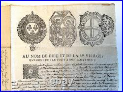 Contrat d'assurance maritime daté 1735 / Marseille /Roux et Cie, Icard, marine