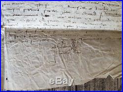 Contrat de mariage. Grand parchemin de 57x85 cm. 1549