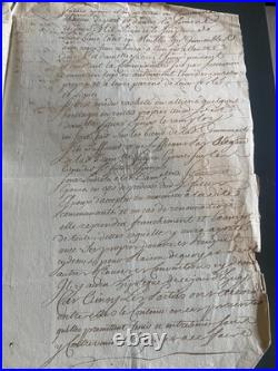 Contrat de mariage ou partage d'héritage, famille Delille 1729, Bethancourt