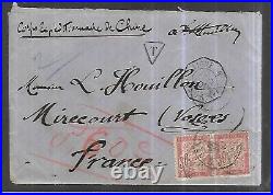 Corps Expéditionnaire de chine lettre Taxée du 03 Avril 1901 pour Mirecourt