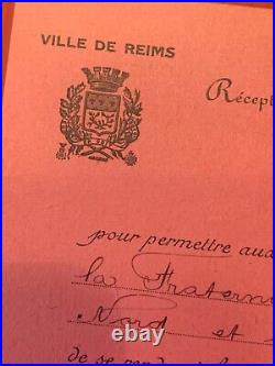 Coupe-file réception du président de la République Gaston Doumergue Reims 1920's