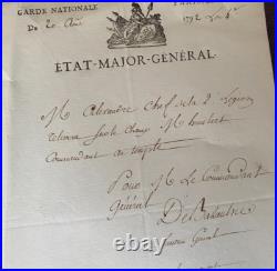 DEBAHAULNE. A Mr ALEXANDRE ORDRES DE MISSION. GENS SUSPECTS 20 et 29 aout 1792