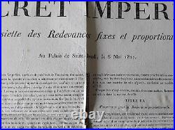 DECRET IMPÉRIAL 1811/Bouches du Rhône/ redevance sur les mines/2 parties
