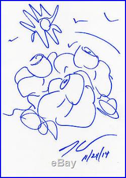DESSIN ORIGINAL Et AUTOGRAPHE De Jeff KOONS (signed sketch in person)