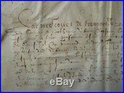 DOC MS 1607 DECLARATION DE FIEFS CONSEILLER DE FRANCOIS Ier