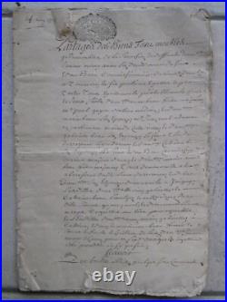 DOC MS 1727 Partage de terres de vignes à TONNERRE (Yonne)