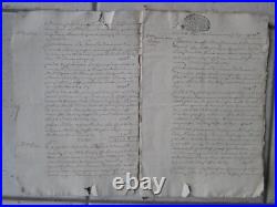 DOC MS 1727 Partage de terres de vignes à TONNERRE (Yonne)
