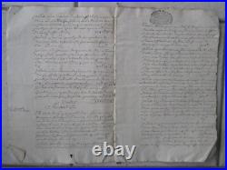 DOC MS 1727 Partage de terres de vignes à TONNERRE (Yonne)