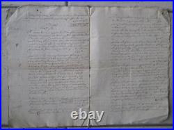 DOC MS 1727 Partage de terres de vignes à TONNERRE (Yonne)