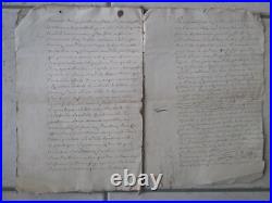 DOC MS 1727 Partage de terres de vignes à TONNERRE (Yonne)