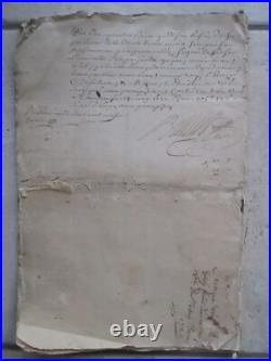 DOC MS 1727 Partage de terres de vignes à TONNERRE (Yonne)