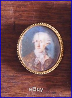 Dauphiné miniature de VERNA portrait du président de la cour des comptes 1760