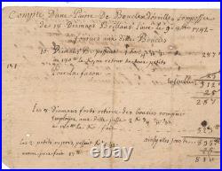 De Saint-Germain joaillier bijoux diamants facture 1742 rare document rue Bailly
