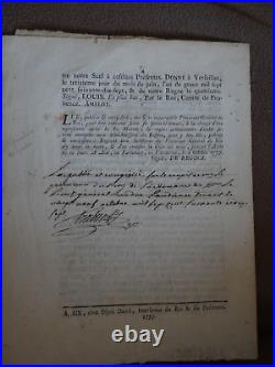 Declaration du roi Vin Plomb Cuivre 1777 document signé