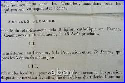 Decret Imperial ancien. 1806. Fete de la Saint Napoleon. Vieux papiers