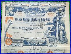 Dépt 03 & 75 Vichy Cusset Top Déco Eaux Minérales Source des Fées de 1901