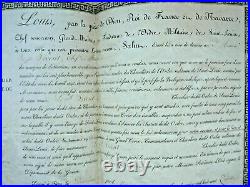 Diplôme Lettres de Chevalier de l'Ordre Militaire de Saint Louis 2 novembre 1815