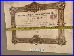 Diplôme Universitaire Regno Italie, Vittorio Emanuele III En Jurassique Du 1918