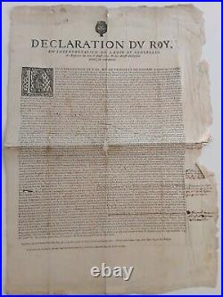 Doc 1671/Déclaration du ROI LOUIS XIV/impôt du sel/marge d'Iceluy/