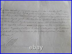Doc 1781/Brevet de permission donation Mlle COMBET/absence du Roi a Versailles