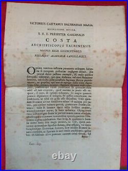 Doc 1792/nomination academie de Medecine TURIN/en latin/sceau