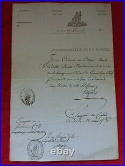 Doc 1797/Requisition d'un MAITRE CHAUDRONNIER pour le Gnl Bonaparte/Galopin