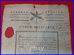 Doc 1797/an 5 /Conge Militaire Capitaine/BELLE ILE EN MER