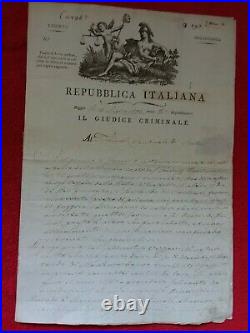 Doc 1802/Republique Italienne/jugement tribunal criminel