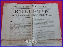 Doc 1806/Chambéry /Prefecture du MONT BLANC/bulletin signé SAVARY