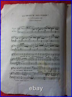 Doc 1814/chant National/LA FRANCE DÉLIVRÉE/ partition/dédié aux armées