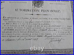 Doc 1815/autorisation provisoire/ouverture ECOLE PRIMAIRE/ CABRIERES/ GARD