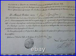 Doc 1827/AUTORISATION D'EXERCICE d'un BOULANGER/Mairie de BORDEAUX