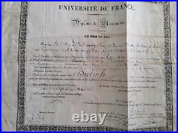 Doc 1842/Diplome de PHARMACIEN sur parchemin